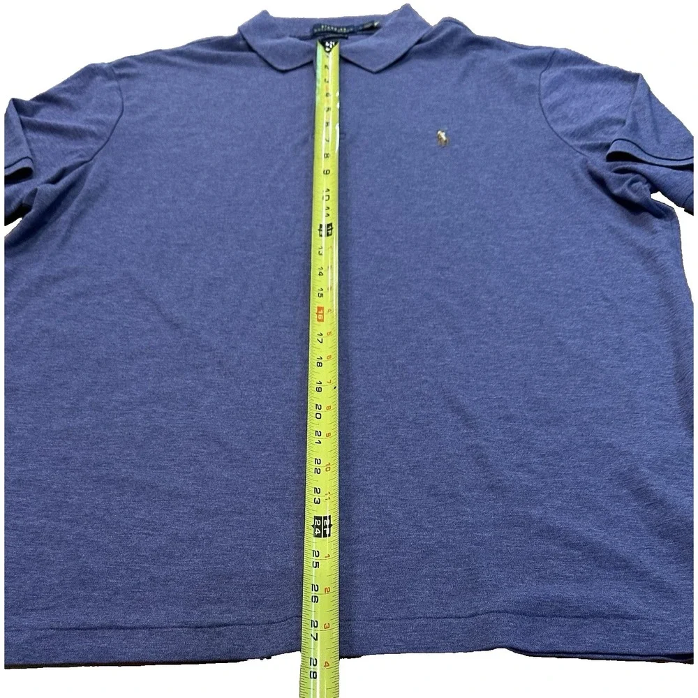 Polo Ralph Lauren Blue Label Polo Shirt Classic Fit Heathered Purple Size Large